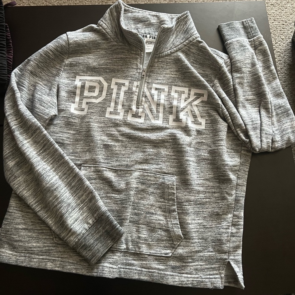 VS pink half zip hoodie